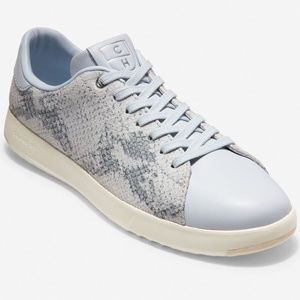 Cole Haan GrandPro halogen Snake blue Leather tennis fashion sneakers Loafer 8.5